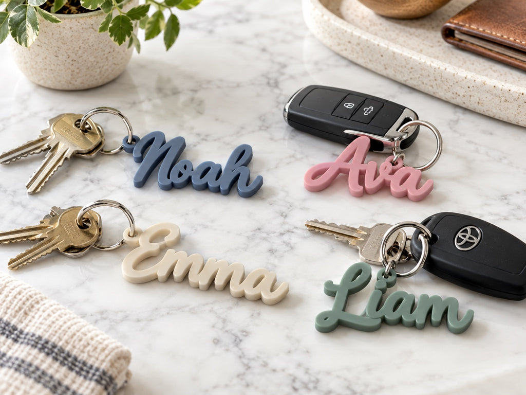 Personalized Name Keychain – Single Colour