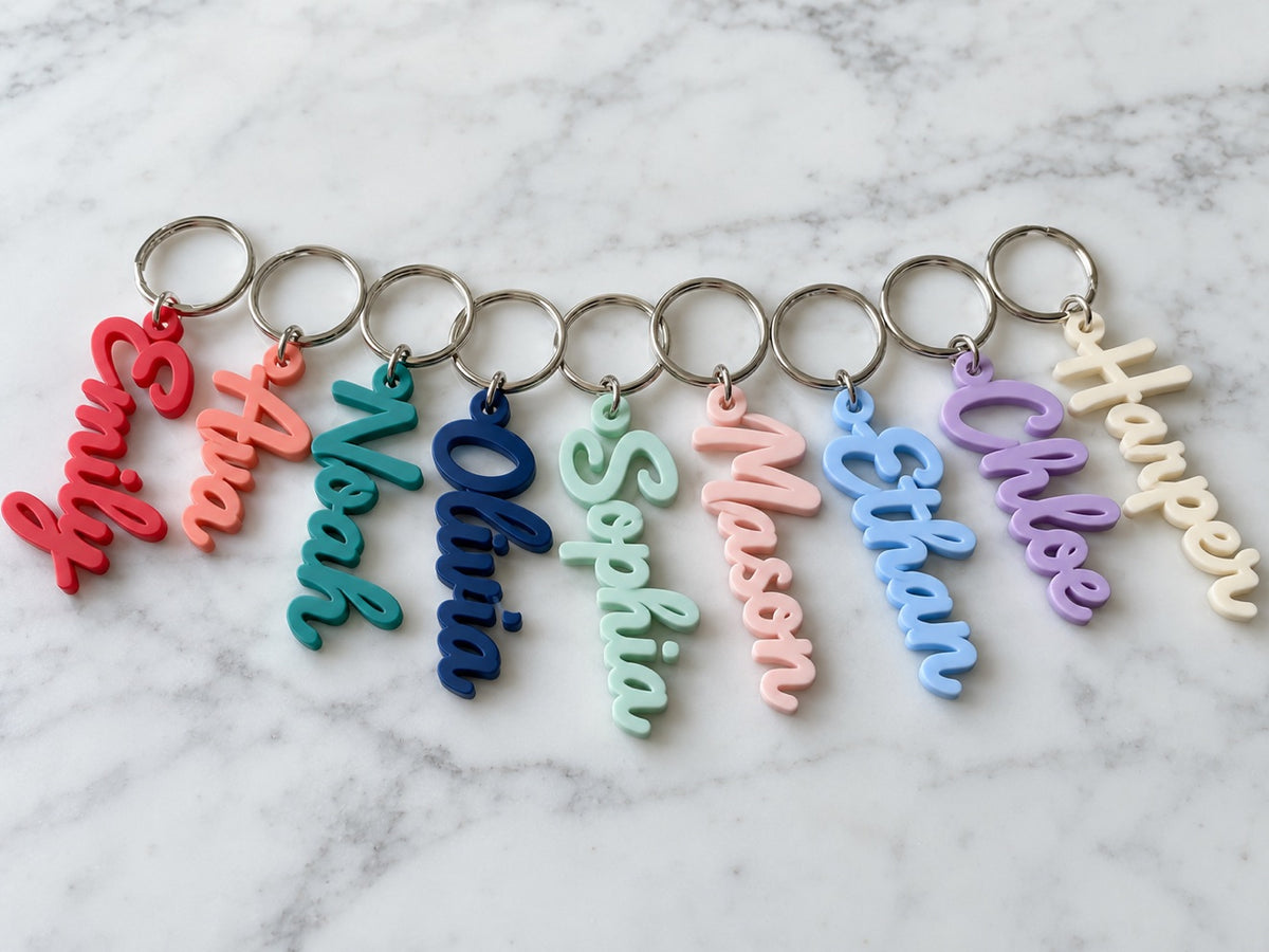 Personalized Name Keychain – Single Colour