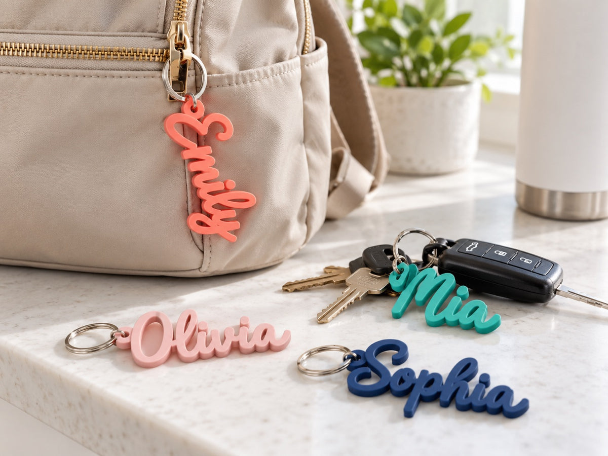 Personalized Name Keychain – Single Colour